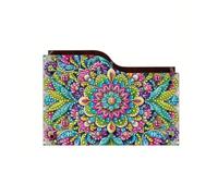 CXINLky Diamond Art Painting Porte-télécommande DIY Diamond Art Boîte de rangement de bureau en bois Boîte de rangement cosmétique Organiseur avec 2 compartiments - 23-Mandala