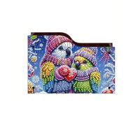 CXINLky Diamond Art Painting Porte-télécommande DIY Diamond Art Boîte de rangement de bureau en bois Boîte de rangement cosmétique Organiseur avec 2 compartiments - 16 perroquets