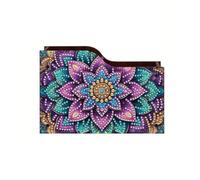 CXINLky Diamond Art Painting Porte-télécommande DIY Diamond Art Boîte de rangement de bureau en bois Boîte de rangement cosmétique Organiseur avec 2 compartiments - 14-Mandala