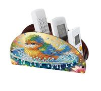 CXINLky Diamond Art Painting Support de télécommande de bureau Diamond Art Boîte de rangement en bois Boîte de rangement cosmétique Organisateur avec 4 compartiments 04-oiseau