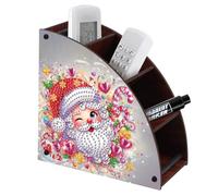 CXINLky Diamond Art Painting Support de télécommande DIY Diamond Art Bureau Boîte de rangement en demi-lune Boîte de rangement cosmétique Organiseur avec 4 compartiments - 22