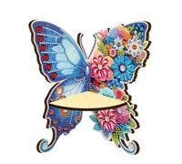 CXINLky Diamond Art Peinture Table Étagère d'angle en bois Étagère à suspendre Diamant Art 5D Bibliothèque Étagère d'angle Étagère d'angle Cuisine Maison 03 Fleurs Papillon