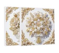 CXINLky Diamond Art Perles Peinture avec Cadre Photo Créatif 5D Diamond Art Perles Ensemble Images Arts Craft pour Décoration Murale Maison Toile Blanche-2 pièces-B