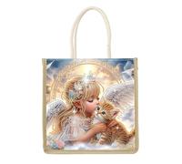 CXINLky DIY Diamond Art Painting Sac de transport avec grande capacité, sac fourre-tout en tissu, 07-Engel