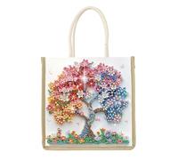 CXINLky DIY Diamond Art Painting Sac de transport avec grande capacité, sac fourre-tout en tissu, 11 arbre