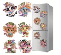 CXINLky DIY Diamond Painting Aimants pour réfrigérateur, Peinture diamant créative Kits d'aimants de réfrigérateur Décoration de la maison pour réfrigérateur, tableau magnétique, tableau blanc,