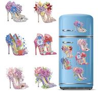 CXINLky DIY Diamond Painting Aimants pour réfrigérateur, Peinture diamant créative Kits d'aimants pour réfrigérateur Décoration de la maison pour réfrigérateur, tableau magnétique, tableau blanc,