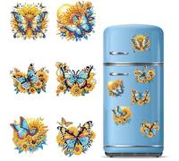 CXINLky DIY Diamond Painting Aimants pour Réfrigérateur, Peinture Diamant Créative Kits de Décoration pour Maison, Tableau Magnétique, Tableau Blanc