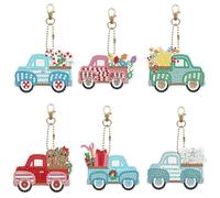 CXINLky DIY Diamond Painting Porte-clés 5D Diamond Painting Cadeau Kit de bricolage créatif Animal Diamant Peinture Images Autocollants Pendentif Kit de bricolage Cadeaux Voiture 17