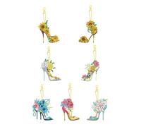 CXINLky DIY Diamond Painting Porte-clés 5D Diamond Painting Cadeau Kit de Bricolage Peinture Diamant Images Autocollants Pendentifs, Diamond Painting Pendentif-08-Talon Haut