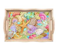 CXINLky Plateau de service DIY Diamond Painting - Plateau en bois - Plateau de service avec poignées - Peinture diamant - Plateau de service - Plateau de service - Plateau de cuisine - 02 étoiles de