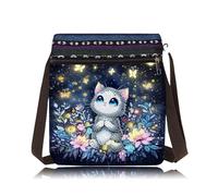 CXINLky Sac à bandoulière 5D DIY Diamond Art Painting - Sac à bandoulière - Sac à bandoulière - Porte-monnaie - Maquillage - Fermeture éclair - Sac à main pour femme, 13 chats