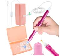 CXINLky Stylo de peinture diamant électrique sous vide - Avec bol de rangement et sac - Stylo de peinture diamant sans cire - 3 puissances d'aspiration réglables - 01 rose