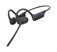 CXK Casque à oreilles ouvertes avec micro, Bluetooth 5.4 double microphone antibruit pour des appels clairs, casque léger de 23 g avec bouton muet, 12 heures de lecture, casque à conduction d'air pour