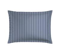CXL by Christian Lacroix - Lot de 1 Oreiller Rectangulaire à Mémoire de Forme + 1 Taie d'oreiller - 50 x 70 cm - Linge de Lit en Satin de Coton - Lavable en Machine à 40°C - Rayure Tissé, Bleu