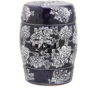 Cxllisionary Tabouret de Jardin en Céramique, avec Un Design Ajouré et des Motifs Peints à la Main, en Céramique de Qualité Supérieure, Un Tabouret Qui Allie Esthétique et Fonctionnalité
