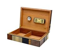 Cxlly Cave à Cigares pour 25 Cigares avec HygromèTre NuméRique, Humidificateurs, Plateau en CèDre Espagnol Et Doublure en CèDre Espagnol, Cadeau pour Les PèRes, Mari