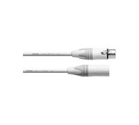 CXM2.5FM-SNOW - Câble microphone XLR mâle - XLR femelle Neutrik 2,5 m blanc