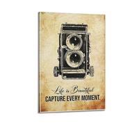 CXMAKNZ Posters Applicable to Life Is Beautiful CAPTURE EVERY MOMENT. Toile Peinture à l'huile Peinture décorative Art Poster Peinture à suspendre Maison Salon Chambre à coucher Mur à manger 20 x 30