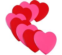 CXNXFD Lot de 240 notes autocollantes en forme de cœur - 7 cm x 7 cm - Rouge et rose - Pour bureau, école, maison
