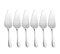 CXNXFD Lot de 6 pelles à gâteau, en acier inoxydable, serveur à pizza, pelle à gâteau dentelée, spatule à gâteau pour fête d'anniversaire, mariage, fête quotidienne