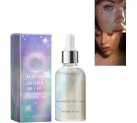 CXPMY Huile sèche pailletée pour Le Corps imperméable à l’Eau, Paillettes holographiques pailletées pour Le Visage, Huile pailletée pour Le Corps, imperméable, Paillettes pour Le Visage, Longue durée