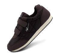 CXQWAN Chaussures de Sport pour Les Personnes âgées, Baskets Ajustables Chaussures de Marche pour Les Personnes âgées Sécurité antidérapante pour Les Chaussures gonflées,Brown,38