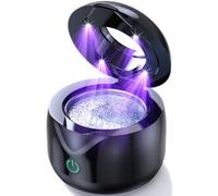 CXRUY Nettoyeur à ultrasons - Nettoyant dentaire UV pour dentier, alignement, appareils dentaires, têtes de brosse à dents, bijoux (noir)