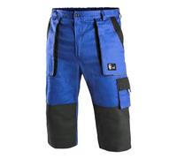 CXS Pantalon de Travail Court 3/4, Renfort Genoux, très Confortable, 100% Coton, éléments réfléchissants, Grandes Poches Confortables, Poches latérales et arrière, Passants de Ceinture