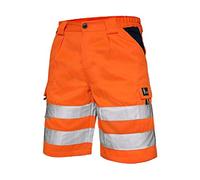 CXS Shorts de Travail Norwich, Shorts Haute visibilité, Pantalons de Travail Courts, Couleur Signal, Pantalons Haute visibilité avec Bandes réfléchissantes, en ISO 20471, 280 g/m2 (46, Orange)