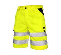 CXS Shorts de Travail Norwich, Shorts Haute visibilité, Pantalons de Travail Courts, Couleur Signal, Pantalons Haute visibilité avec Bandes réfléchissantes, en ISO 20471, 280 g/m3 (Jaune, 52)