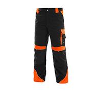 CXS Sirius Brighton - Pantalon cargo pour homme - Pantalon de travail court de haute qualité, confortable et respirant pour homme avec coupe moderne, noir/orange, 50