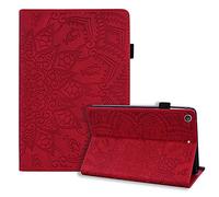 CXTcase Coque pour iPad 10.2", iPad 8/7ème, en 2020/2019, A2270 A2428 A2429 A2430 A2197 A2198 A2200, Folio Portefeuille Housse iPad Pro 10.5, Tablette Étui iPad Air 3,Rouge