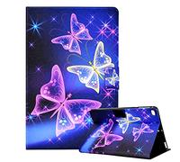 CXTcase Coque pour iPad 9.7 2018 2017 / iPad Air 2 / iPad Air, PU Ultra Mince Stand Etui iPad 9.7, Portefeuille Cover Protection Housse iPad 9,7 6ème / 5ème Génération 2017/2018,Papillon Violet