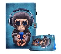 CXTcase Coque pour iPad 9.7 2018 2017 / iPad Air 2 / iPad Air, PU Ultra Mince Stand Etui iPad 9.7, Portefeuille Cover Protection Housse iPad 9,7 6ème / 5ème Génération 2017/2018,Singe