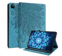 CXTCASE Coque pour iPad Pro 12.9 Pouces 2022/2021/2020/2018 (6./5./4./3.Generation), Étui de Protection Anti-Chute, Housse de Protection avec Porte-Stylet, Bleu Lac