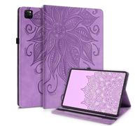 CXTCASE Coque pour iPad Pro 12.9 Pouces 2022/2021/2020/2018 (6./5./4./3.Generation), Étui de Protection Anti-Chute, Housse de Protection avec Porte-Stylet, Violet