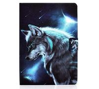 CXTcase Coque pour Lenovo Tab M10 10.1 2019 (TB-X505L/TB-X505F/TB-X605L/TB-X605F) - PU Ultra Mince Stand Protection Housse, Portefeuille Cover Etui - Loup