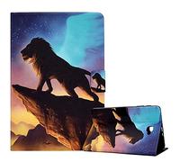 CXTcase Coque pour Samsung Galaxy Tab A 10,1 2016 SM-T580/T585, PU Ultra Mince Stand Etui Samsung Tab A6 2016, Portefeuille Cover Protection Housse Samsung Galaxy Tab A 10,1 2016, Lion