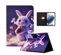 CXTCASE Coque pour Samsung Galaxy Tab A8 10.5 2021/2022, Étui Housse Samsung A8 2021,Coque de Protection avec Fonction Support Veille/Réveil pour SM-X200/SM-X205/SM-X207,Lapin Fraise