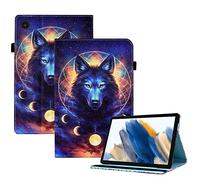 CXTCASE Coque pour Samsung Galaxy Tab A8 10.5 2021/2022, Étui Housse Samsung A8 2021,Coque de Protection avec Fonction Support Veille/Réveil pour SM-X200/SM-X205/SM-X207,Loup de l’Espace