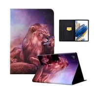 CXTCASE Coque pour Samsung Galaxy Tab A8 10.5 2021/2022, Étui Housse Samsung A8 2021,Coque de Protection avec Fonction Support Veille/Réveil pour SM-X200/SM-X205/SM-X207,Roi Lion