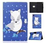 CXTcase Coque pour Samsung Galaxy Tab A8 2021 10.5 Pouces/SM-X200/SM-X205, Étui Housse Samsung A8 2021,Coque de Protection avec Support Fonction pour Galaxy Tab X200, Le Renard Arctique