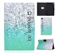 CXTcase Coque pour Samsung Galaxy Tab A8 2021 10.5 Pouces/SM-X200/SM-X205, Étui Housse Samsung A8 2021,Coque de Protection avec Support Fonction pour Samsung Galaxy Tab X200, Smiley Vert Argenté