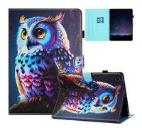 CXTCASE Coque pour Samsung Galaxy Tab A9 2023 (SM-X110/SM-X115) 8.7",Étui Housse Galaxy Tab A9 2023,Coque de Protection avec Support Fonction pour Samsung Galaxy Tab A9,Hibou coloré