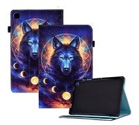 CXTCASE Coque pour Samsung Galaxy Tab S6 Lite 10.4" 2022/2020,Étui Housse Samsung Galaxy Tab S6 Lite,Coque de Protection avec Fonction Support pour SM-P610/P613/P615/P619,Loup de l'espace