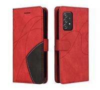 CXTcase Coque Samsung Galaxy A52 5G&4G / A52S 5G, Flip PU Cuir Magnétique Protection Case Portefeuille pour Samsung Galaxy A52 5G, Étui pour Samsung Galaxy A52S 5G, Rouge