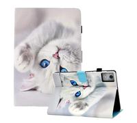 CXTCASE Étui de protection pour Lenovo Idea Tab Pro 12,7" 2025, avec fonction support, pour Lenovo Idea Tab Pro 12,7" 2025, chat blanc