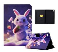 CXTCASE Étui de protection pour Samsung Galaxy Tab A9+/A9 Plus (SM-X210/SM-X215/SM-X216B) 11" avec fonction support pour Samsung Galaxy Tab A9+, lapin fraise