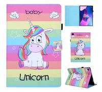 CXTcase Étui pour tablette Lenovo Tab M10 (3e génération) 10,1" 2022 TB328 - Licorne arc-en-ciel - Housse pour appareil électronique portable avec fonction support, emplacements pour cartes